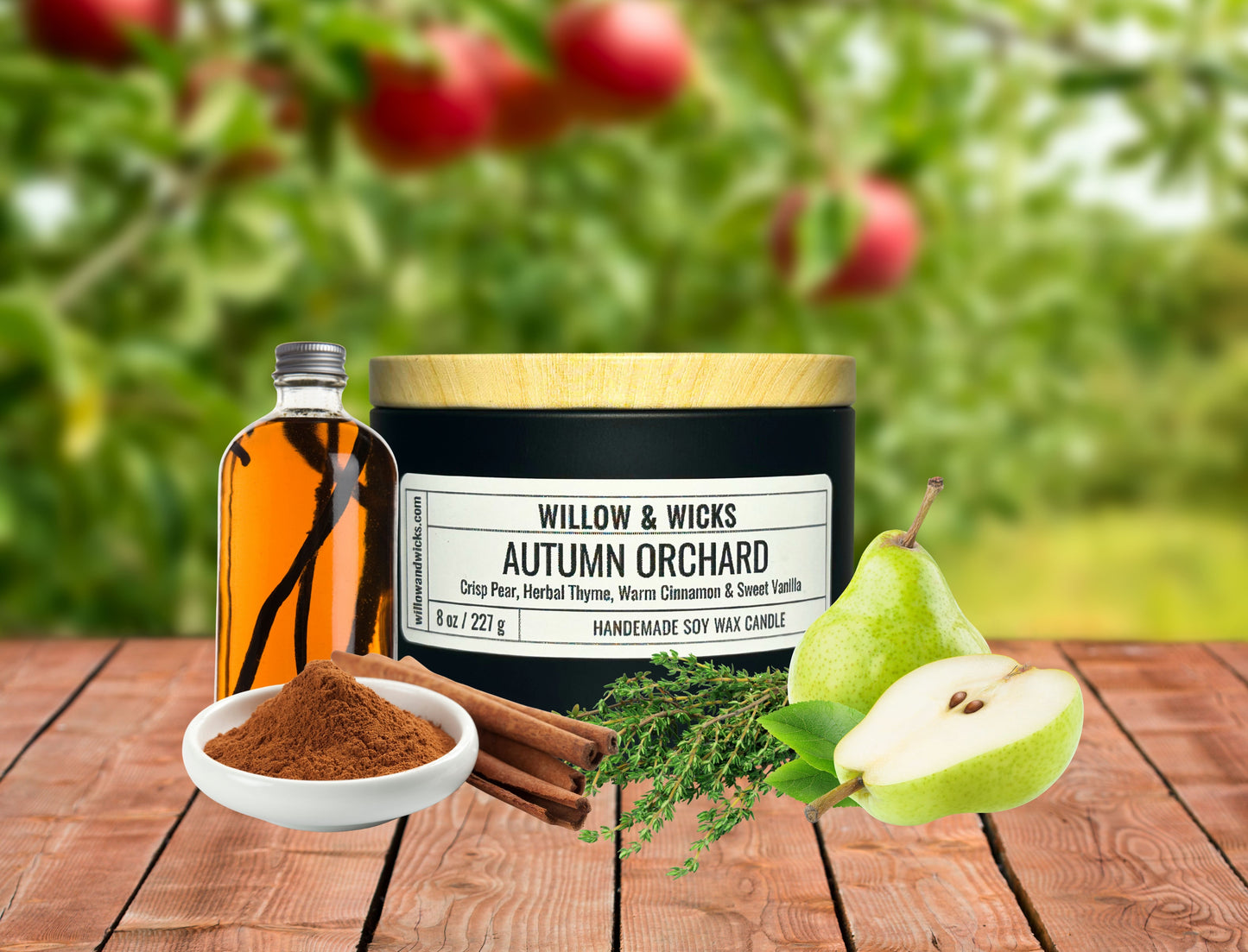 Autumn Orchard Candle | Pear, Cinnamon, Vanilla & Thyme