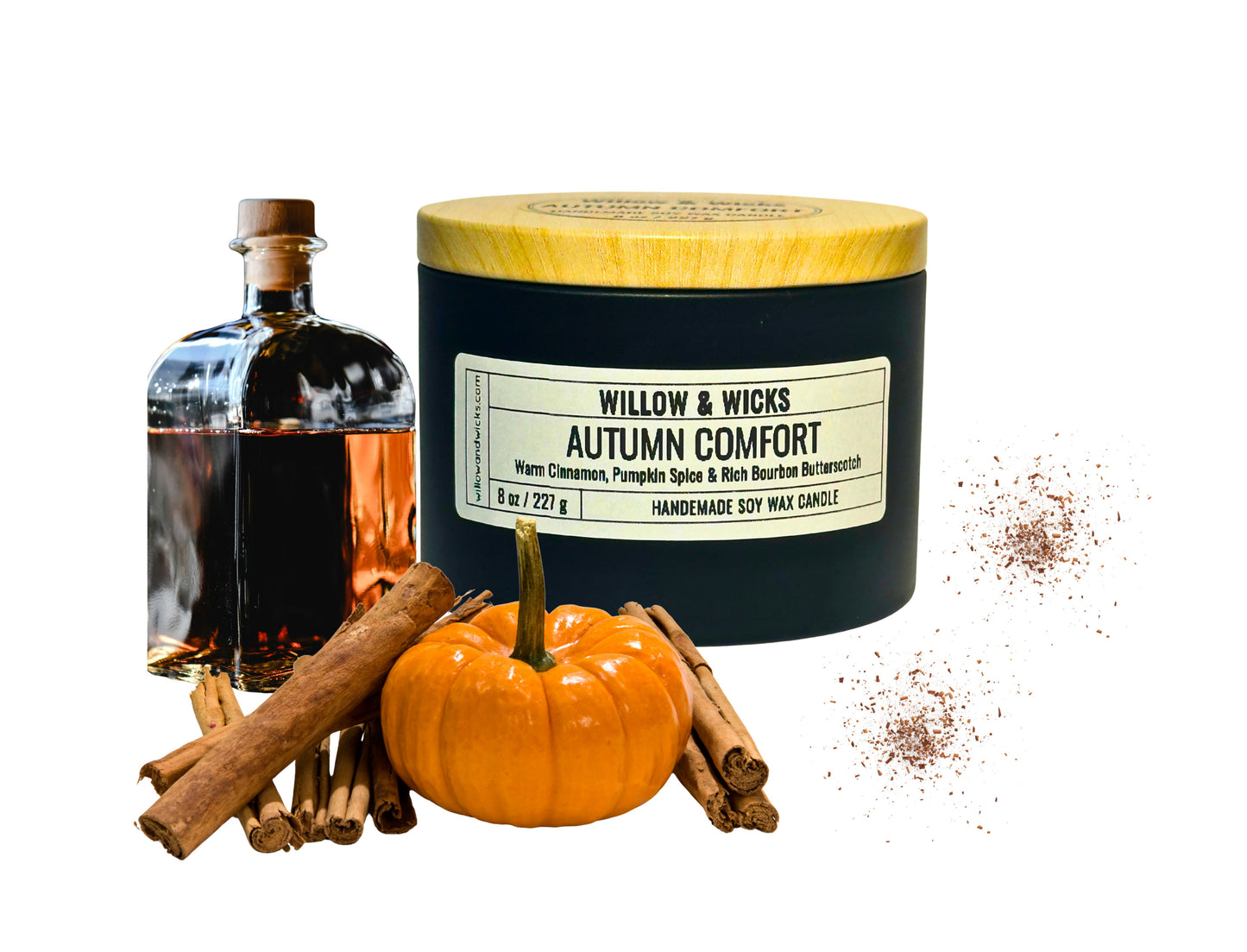 Autumn Comfort Candle | Cinnamon, Pumpkin Spice & Bourbon Butterscotch