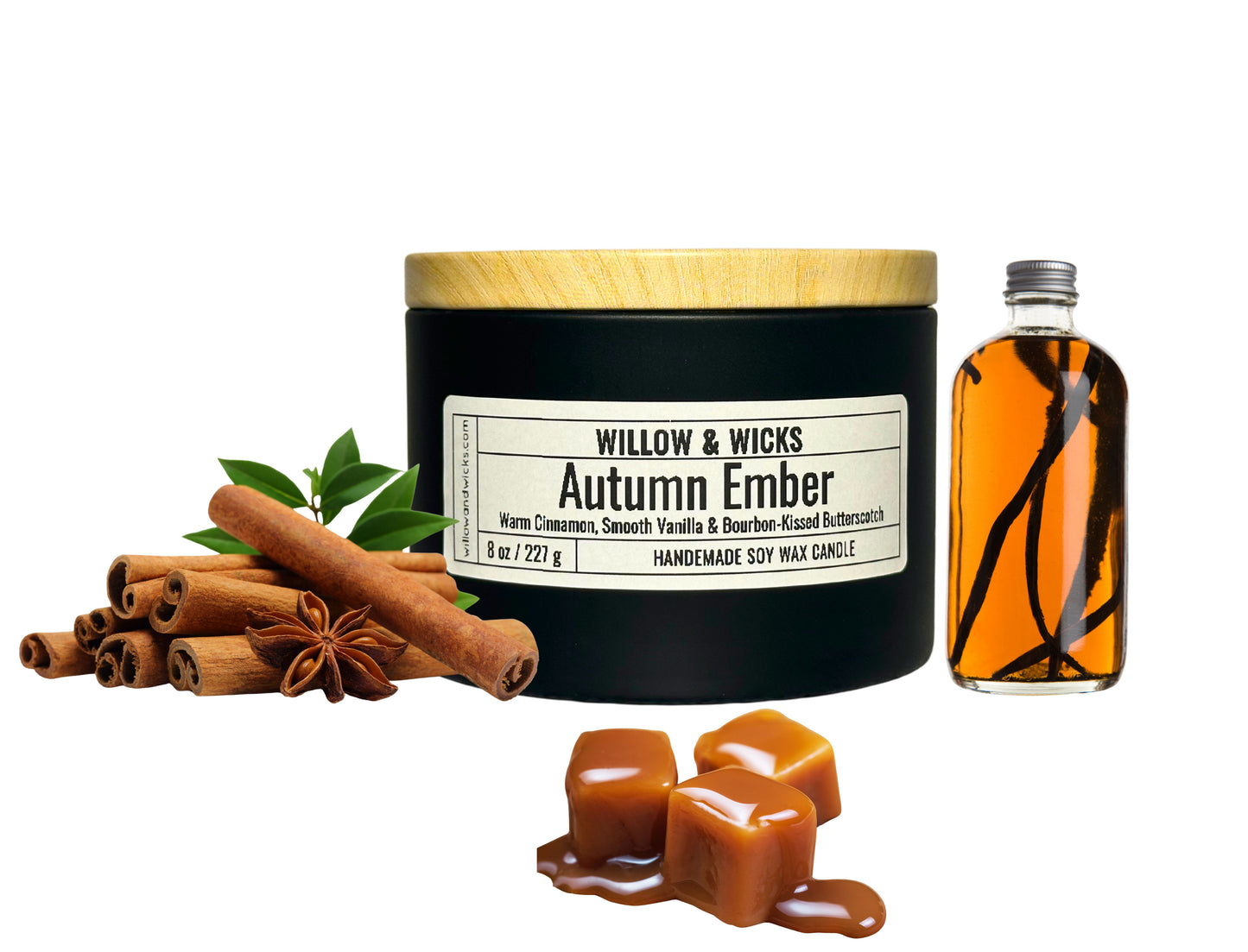 Autumn Ember Candle | Cinnamon, Vanilla & Butterscotch