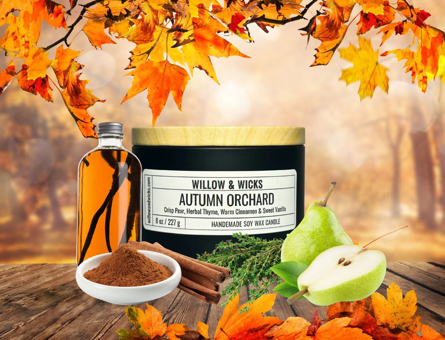 Autumn Orchard Candle | Pear, Cinnamon, Vanilla & Thyme