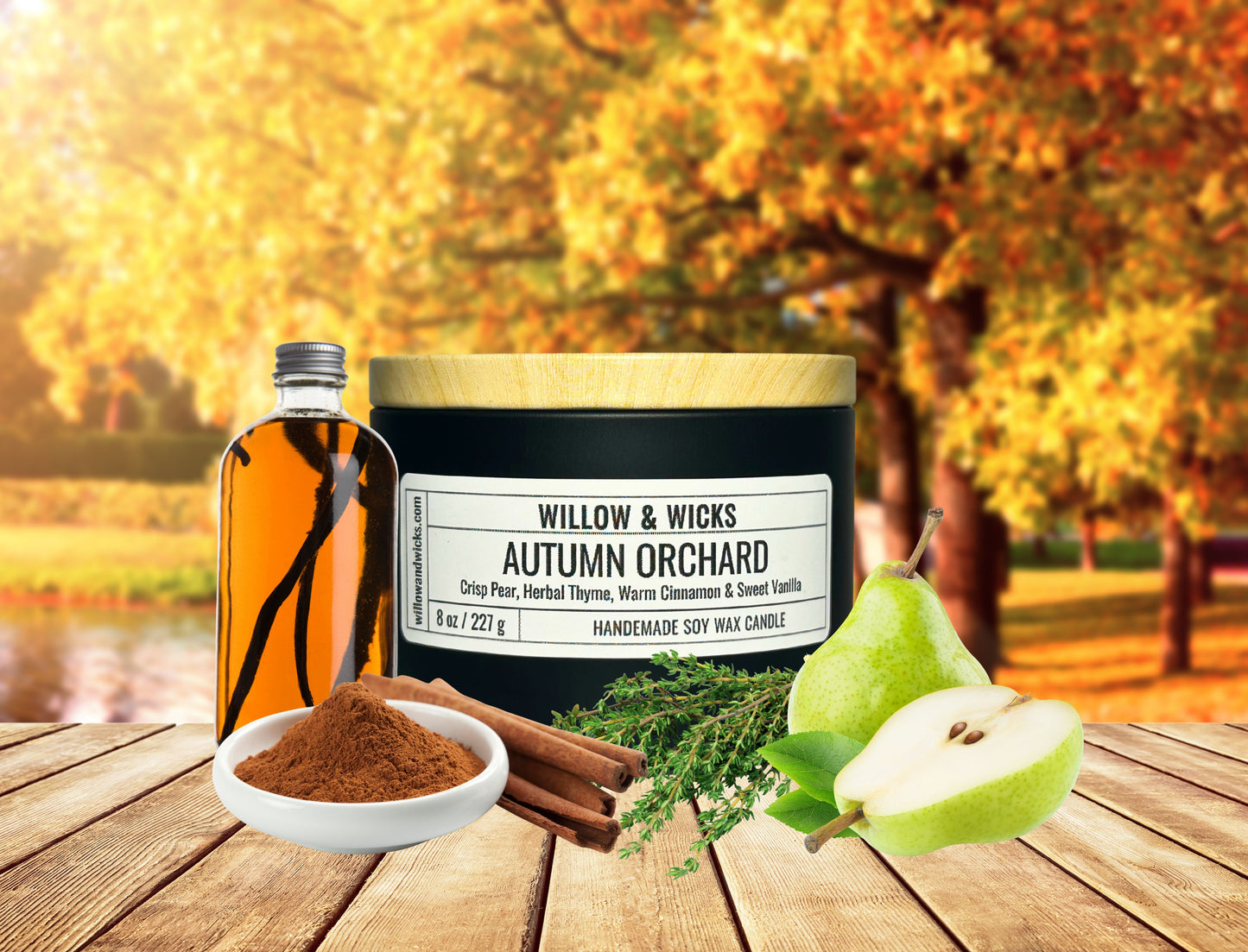 Autumn Orchard Candle | Pear, Cinnamon, Vanilla & Thyme