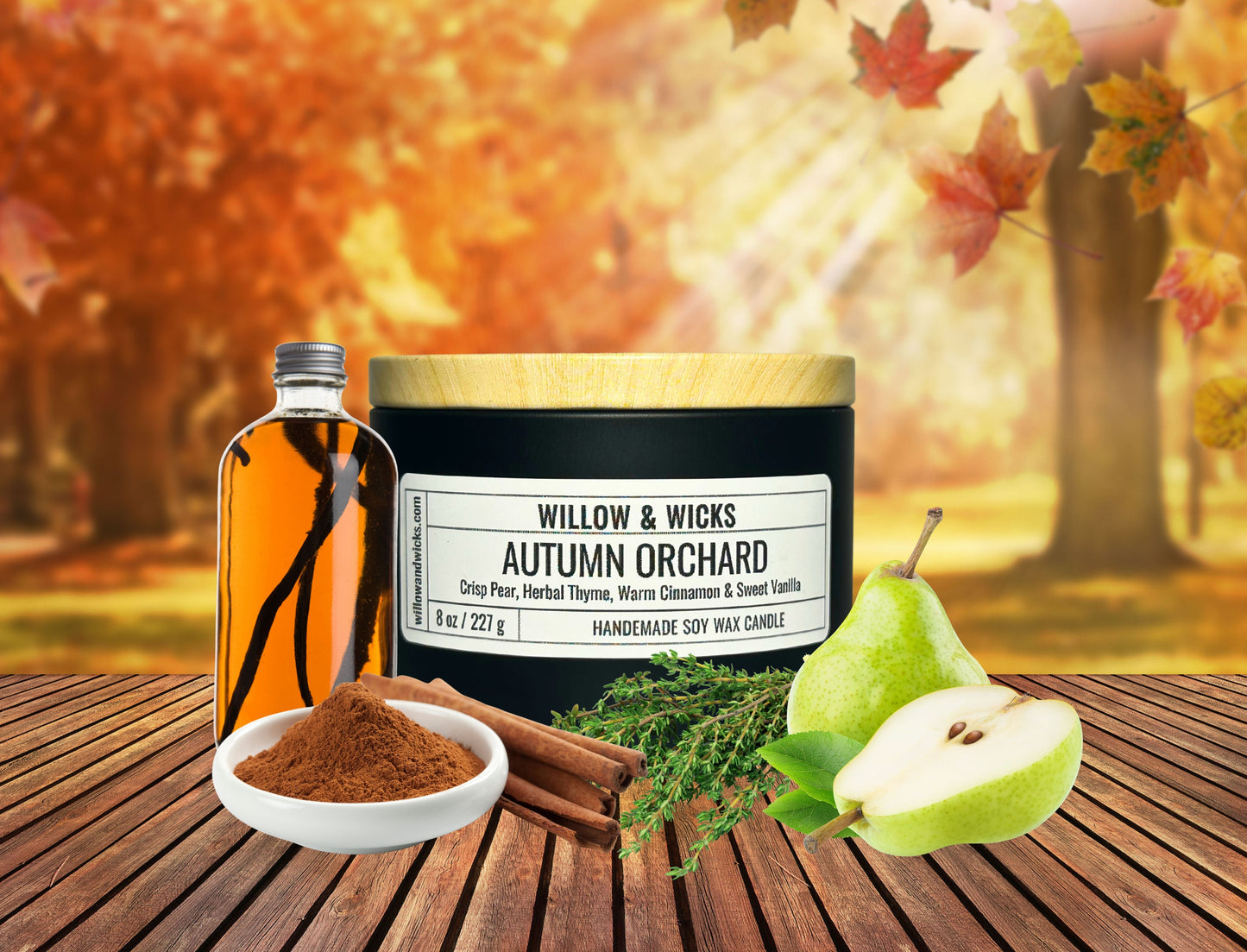Autumn Orchard Candle | Pear, Cinnamon, Vanilla & Thyme