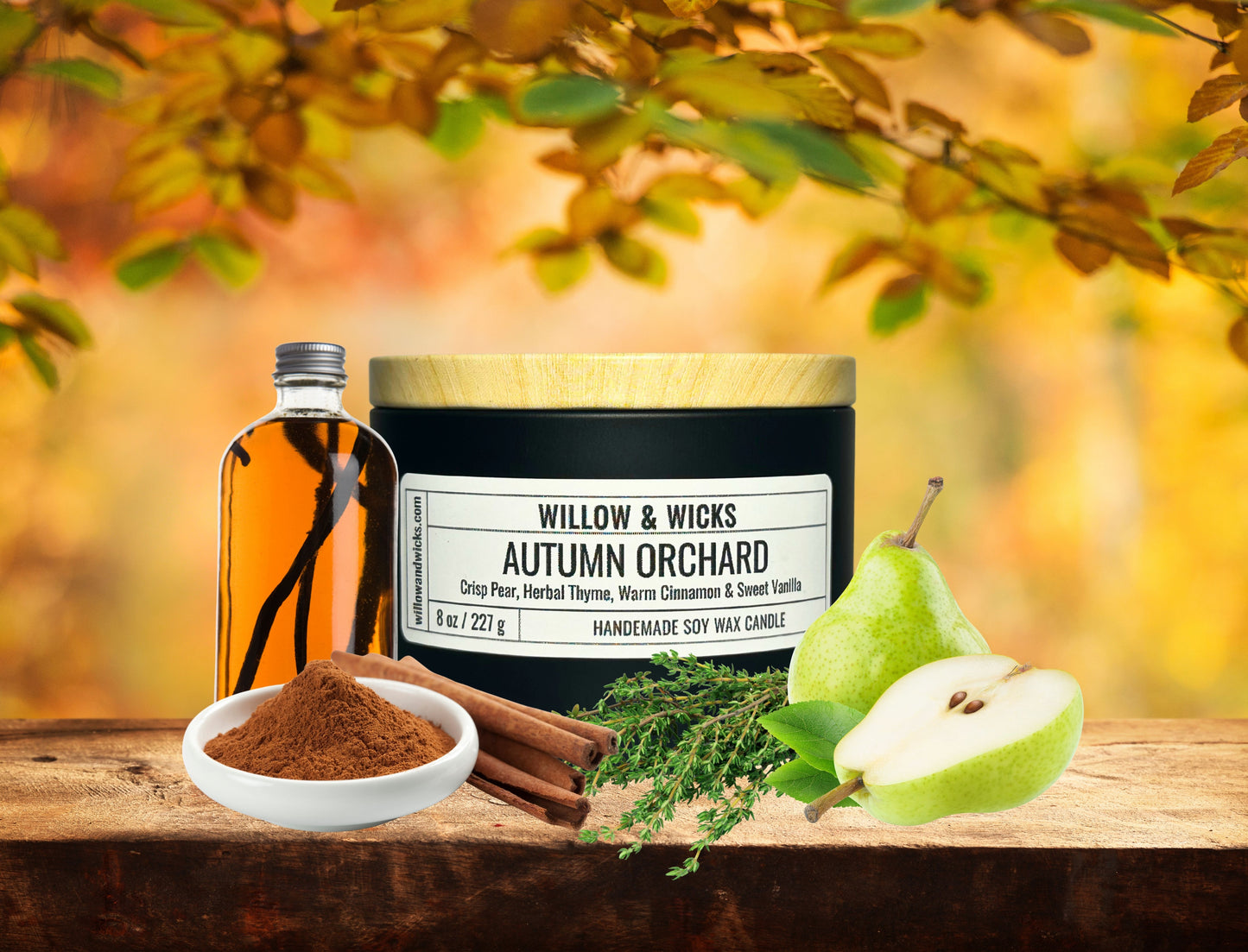 Autumn Orchard Candle | Pear, Cinnamon, Vanilla & Thyme