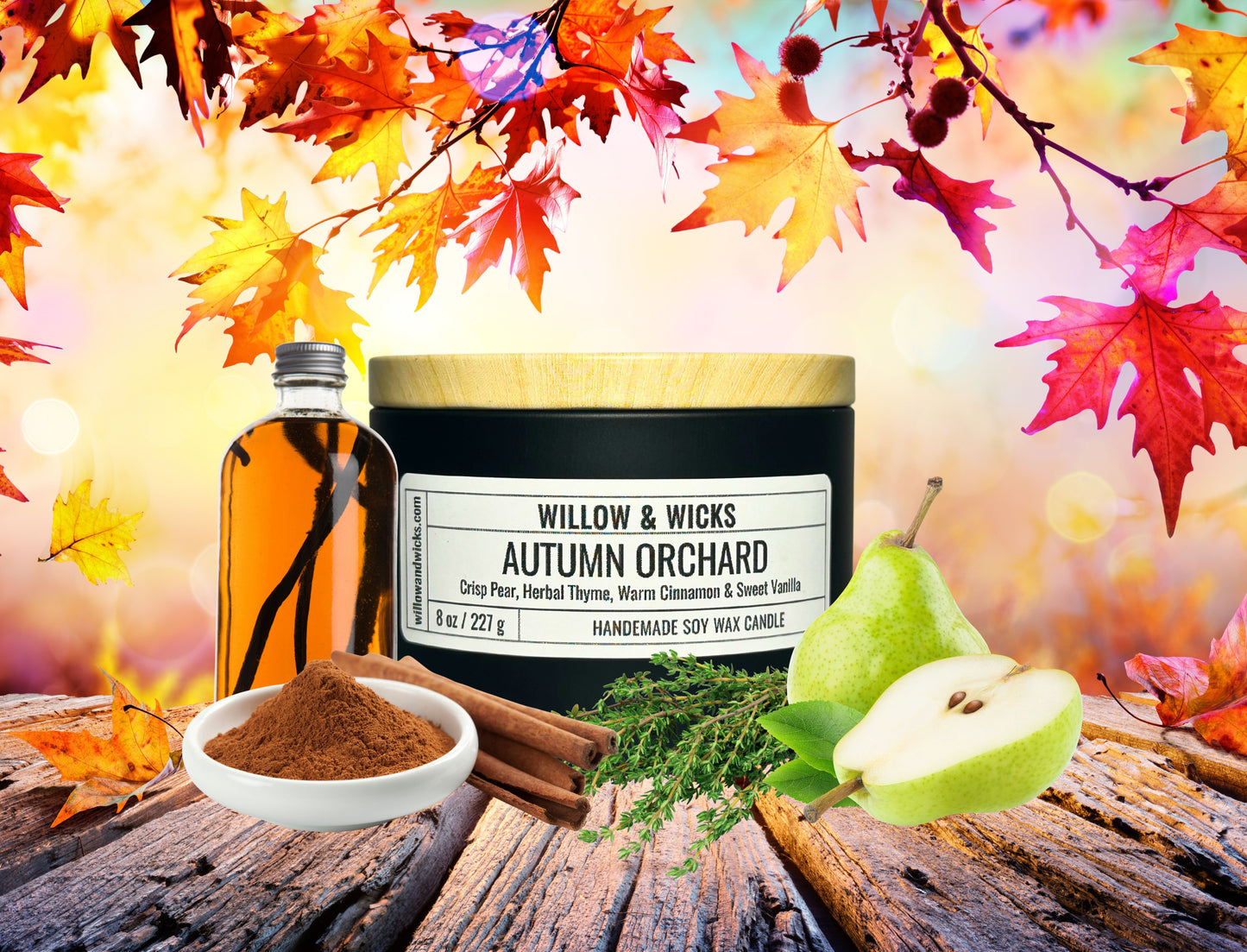 Autumn Orchard Candle | Pear, Cinnamon, Vanilla & Thyme