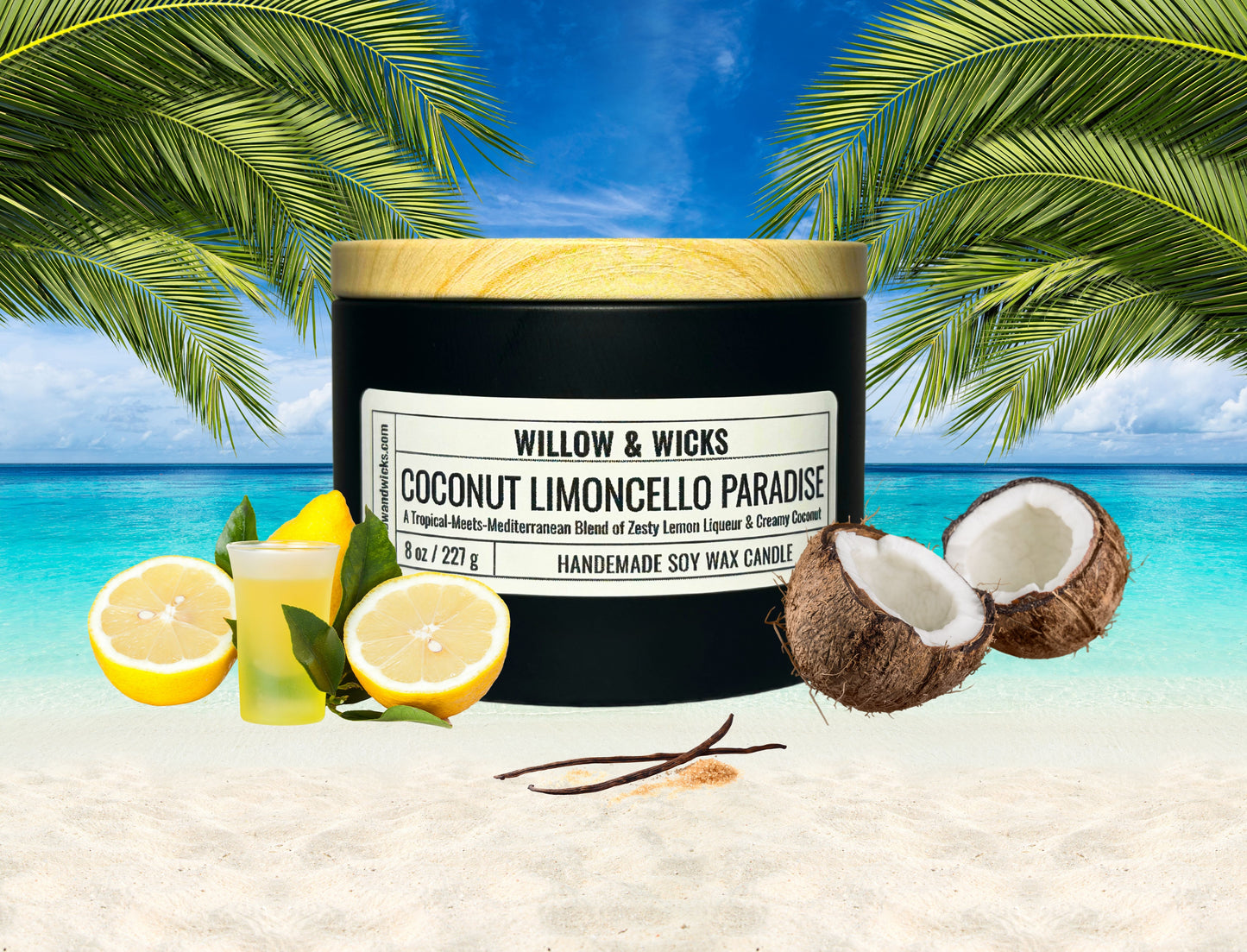 Coconut Limoncello Paradise Candle | Limoncello, Coconut & Vanilla