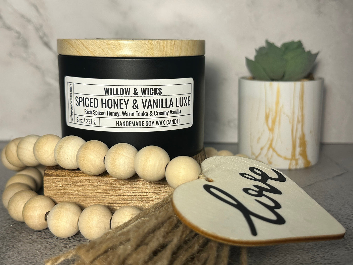 Spiced Honey & Vanilla Luxe Candle | Honey, Tonka Bean & Vanilla