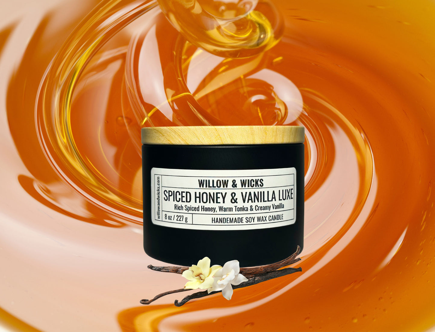 Spiced Honey & Vanilla Luxe Candle | Honey, Tonka Bean & Vanilla